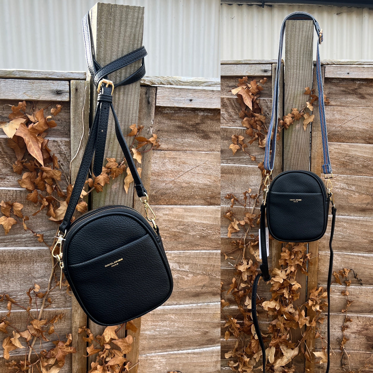 YFGBCX Crossbody Bag for Women Genuine Leather Wide Strap Shoulder Bag  Purse Trendy Design Camera Crossbody Purse Top Zip, A01-black,  8.66x6.3x3.15in: 