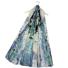 Load image into Gallery viewer, Manet 'Jeanne Demarsy'/Monet 'Water Lily' Reversible Silk Scarf
