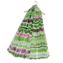 Load image into Gallery viewer, Vibrant Tribal Metallic Thread Frayed Scarf