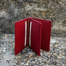 Load image into Gallery viewer, Red Leather Credit Card Holder By 'Oak' | 8 Card Slots