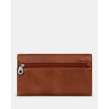 Load image into Gallery viewer, Brown Flap Over Leather Purse by Yoshi (back)