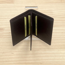 Load image into Gallery viewer, Gents Brown Small Leather Wallet By Oak (open)