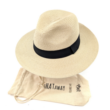 Load image into Gallery viewer, Natural Panama Style Foldable Sun Hat (with bag)