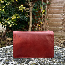 Load image into Gallery viewer, Cognac Flap Over 'Hannah' Leather Crossbody Bag (front)