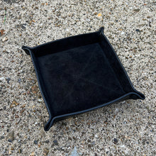 Load image into Gallery viewer, Black Leather Coin/Tidy Tray