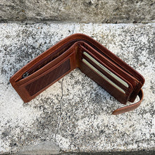 Load image into Gallery viewer, Gents Tan Leather with Coin Pocket By 'Oak' (ID window)