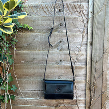 Load image into Gallery viewer, Small Black 'Eleonora' Italian Leather Shoulder Bag(hanging)
