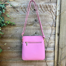 Load image into Gallery viewer, Flat Blossom Crossbody Bag with Credit Card Slots in Front Pocket (back)