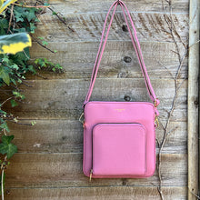 Load image into Gallery viewer, Flat Blossom Crossbody Bag with Credit Card Slots in Front Pocket