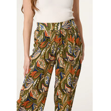Load image into Gallery viewer, Autumn Leaf Print Wide Leg Trousers