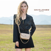 Load image into Gallery viewer, Abby Stone Chain Handle Flap Over Handbag (modelled)