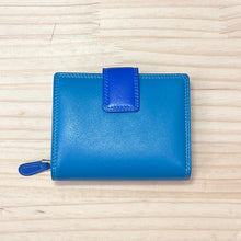 Load image into Gallery viewer, Bestseller Medium Leather RFID Purse | Glacier Blue (closed)