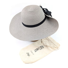 Load image into Gallery viewer, Grey Fold Up Animal Print Foldable Hat (front)