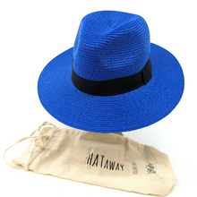 Load image into Gallery viewer, Royal Blue Panama Foldable Hat (on stand)