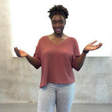 Load image into Gallery viewer, Soft Touch V-Neck Relaxed Knit Top