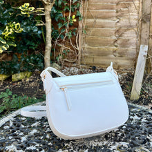 Load image into Gallery viewer, White 'Leila' Saddle Bag By David Jones (back)