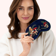 Load image into Gallery viewer, Woodland Owl Lavender Eye Mask (held)