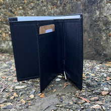 Load image into Gallery viewer, Small Black Italian Leather Wallet | 4 Card Slots