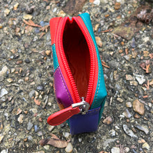 Load image into Gallery viewer, Seville Jigsaw Leather Coin Purse (open)