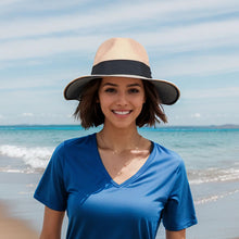 Load image into Gallery viewer, Pink & Grey Open Back Bow Foldable Hat
