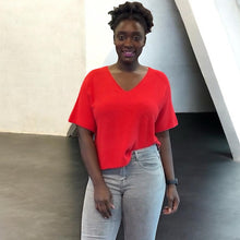 Load image into Gallery viewer, Soft Touch V-Neck Relaxed Knit Top