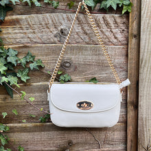 Load image into Gallery viewer, Coconut Cream Chain Handle Flap Over Handbag