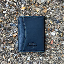 Load image into Gallery viewer, Black & Tropical Leather Travel Pass Holder (receipt/card section)