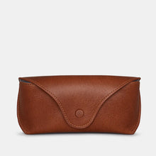 Load image into Gallery viewer, Brown Leather Glasses Case by Yoshi (front)