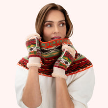 Load image into Gallery viewer, Russet Kayla Fair Isle Snood (set)