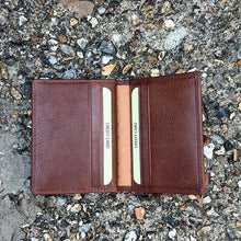 Load image into Gallery viewer, Tan Leather Credit Card Holder By 'Oak' | 8 Card Slots (open)