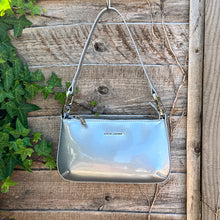 Load image into Gallery viewer, Small Silver Patent Look Bag
