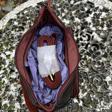 Load image into Gallery viewer, Black & Tan Leather 'Lucy' Front Zip Pocket Shoulder Bag (additional strap)