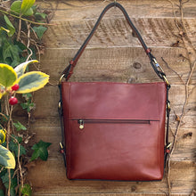 Load image into Gallery viewer, Chestnut 'Gia' Italian Leather Shoulder/Crossbody Bag (back)