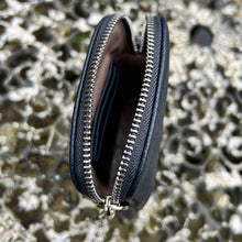 Load image into Gallery viewer, Navy Single Zip Phone Bag By David Jones (open)