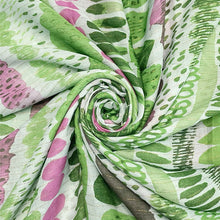 Load image into Gallery viewer, Vibrant Tribal Metallic Thread Frayed Scarf (swirl)