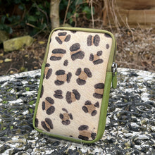 Load image into Gallery viewer, Leather Caribbean Animal Print Crossbody/Phone Bag (side)