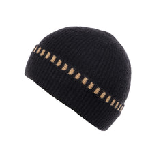 Load image into Gallery viewer, Autumn Black & Camel Knitted Beanie