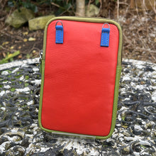 Load image into Gallery viewer, Leather Caribbean Animal Print Crossbody/Phone Bag (back)