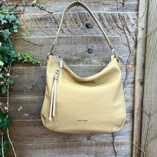 Load image into Gallery viewer, Mustard Large Soft Front Zip Pocket 'Sari' Shoulder Bag