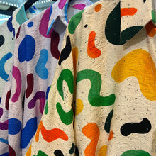 Load image into Gallery viewer, Abstract Print Crinkle Shirt (close up)