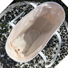 Load image into Gallery viewer, Amalfi Woven Beach Tote Bag (open)