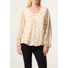 Load image into Gallery viewer, Amber Dot V-Neck Blouse