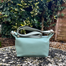 Load image into Gallery viewer, Aqua Green Pochette Zip Top Crossbody Bag