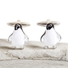 Load image into Gallery viewer, Arctic Charm Penguin Cufflinks