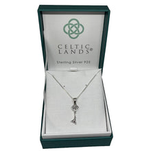 Load image into Gallery viewer, Sterling Silver Celtic Heart Key Necklace