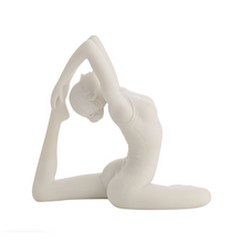 Load image into Gallery viewer, Mermaid Yoga Pose White Figurine (back)