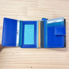 Load image into Gallery viewer, Bestseller Medium Leather RFID Purse | Glacier Blue (I’d window)
