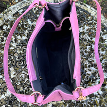 Load image into Gallery viewer, Blossom Twin Handle Tote Bag with Tassel Charm (open)