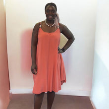 Load image into Gallery viewer, Beaded Strap Swing Dress (coral)