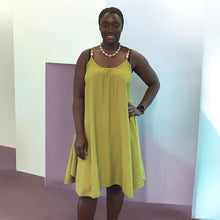 Load image into Gallery viewer, Beaded Strap Swing Dress (olive green)